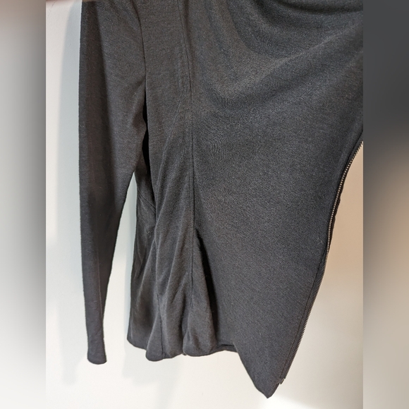 Le Château Asymmetrical Dark Grey/Black Cardigan - Picture 6 of 8
